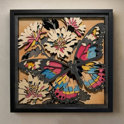 Butterfly Shadow Box Layer Art