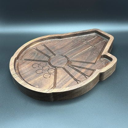 Walnut Millennium Falcon Change Tray