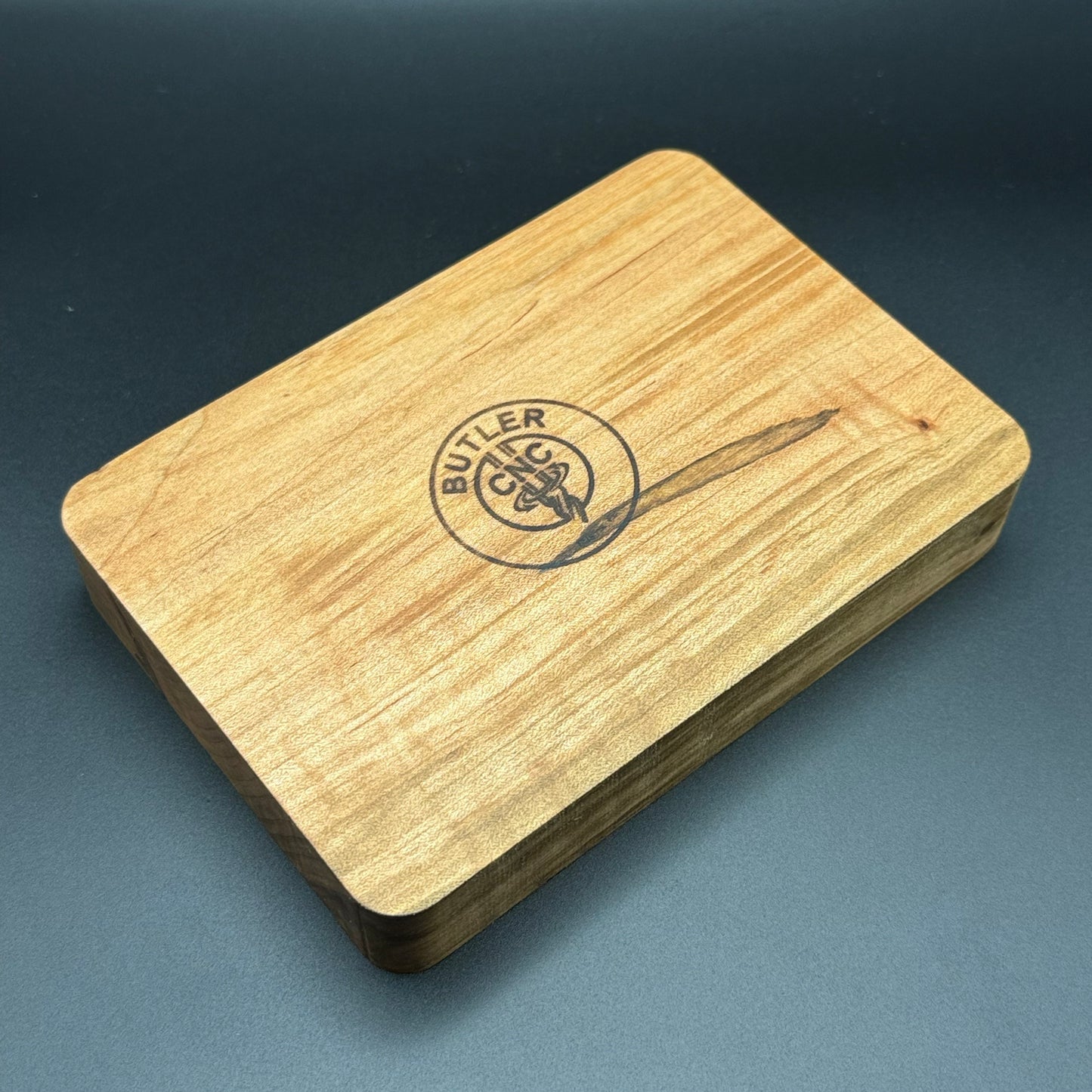 Ambrosia Maple Rose Engraved Change Tray