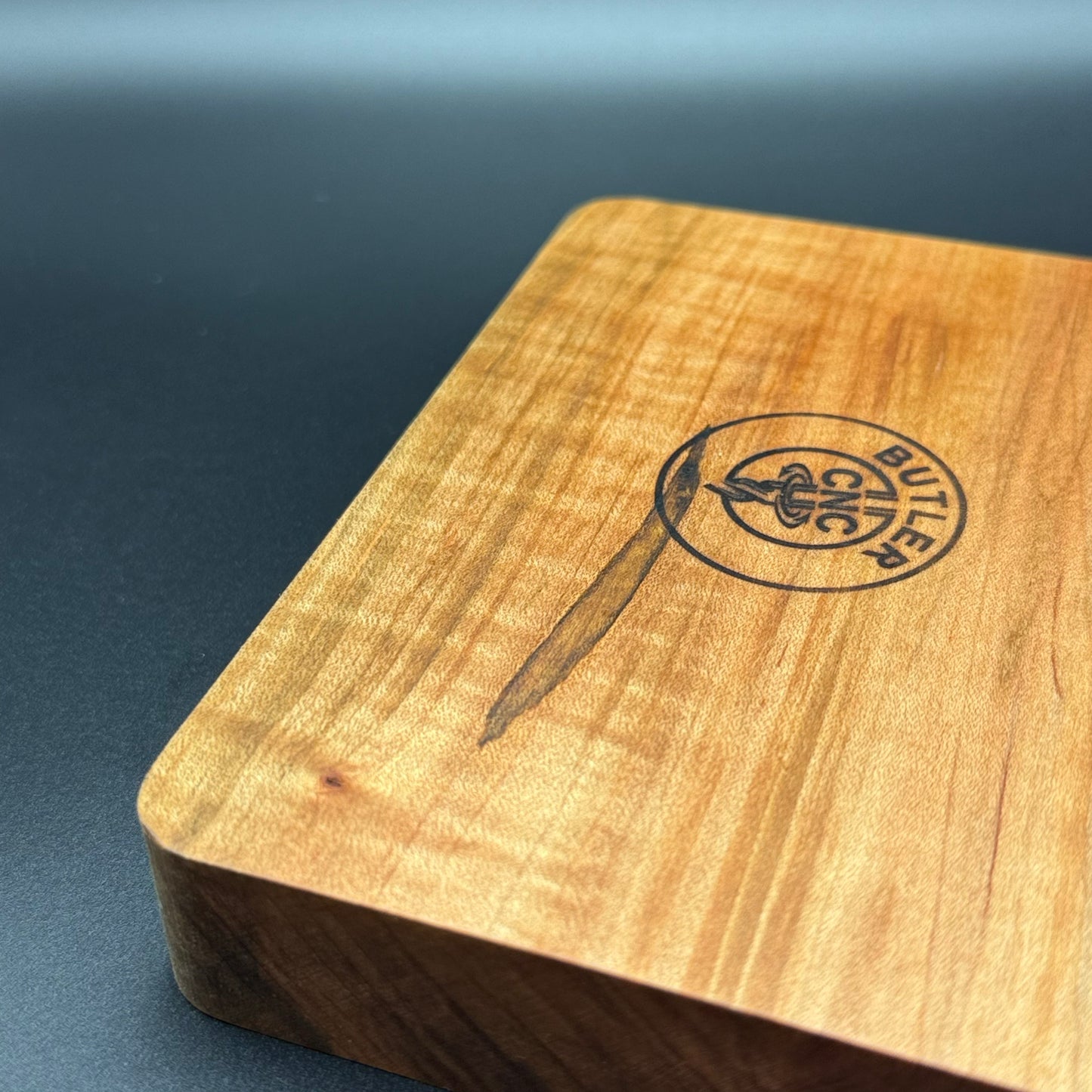 Ambrosia Maple Rose Engraved Change Tray