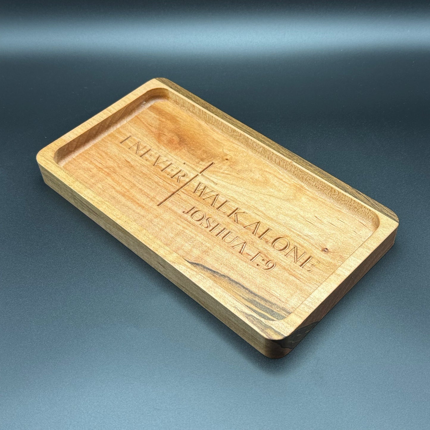 Ambrosia Maple And Walnut Bible Verse Change Tray