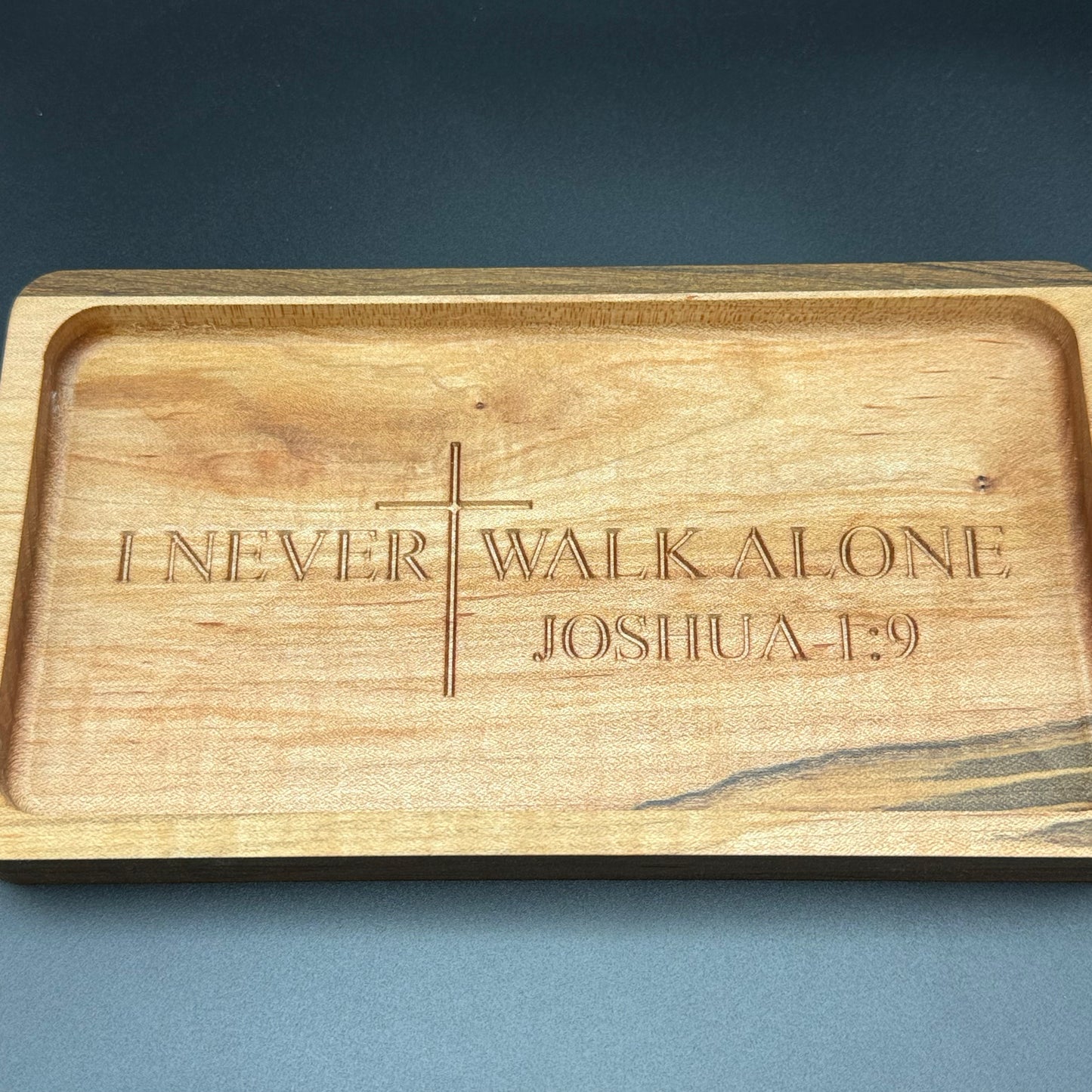 Ambrosia Maple And Walnut Bible Verse Change Tray