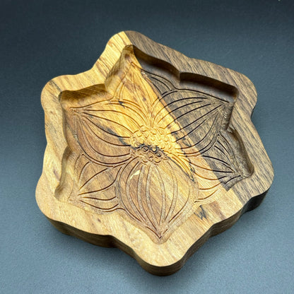 Small Walnut And Maple Flower Tray