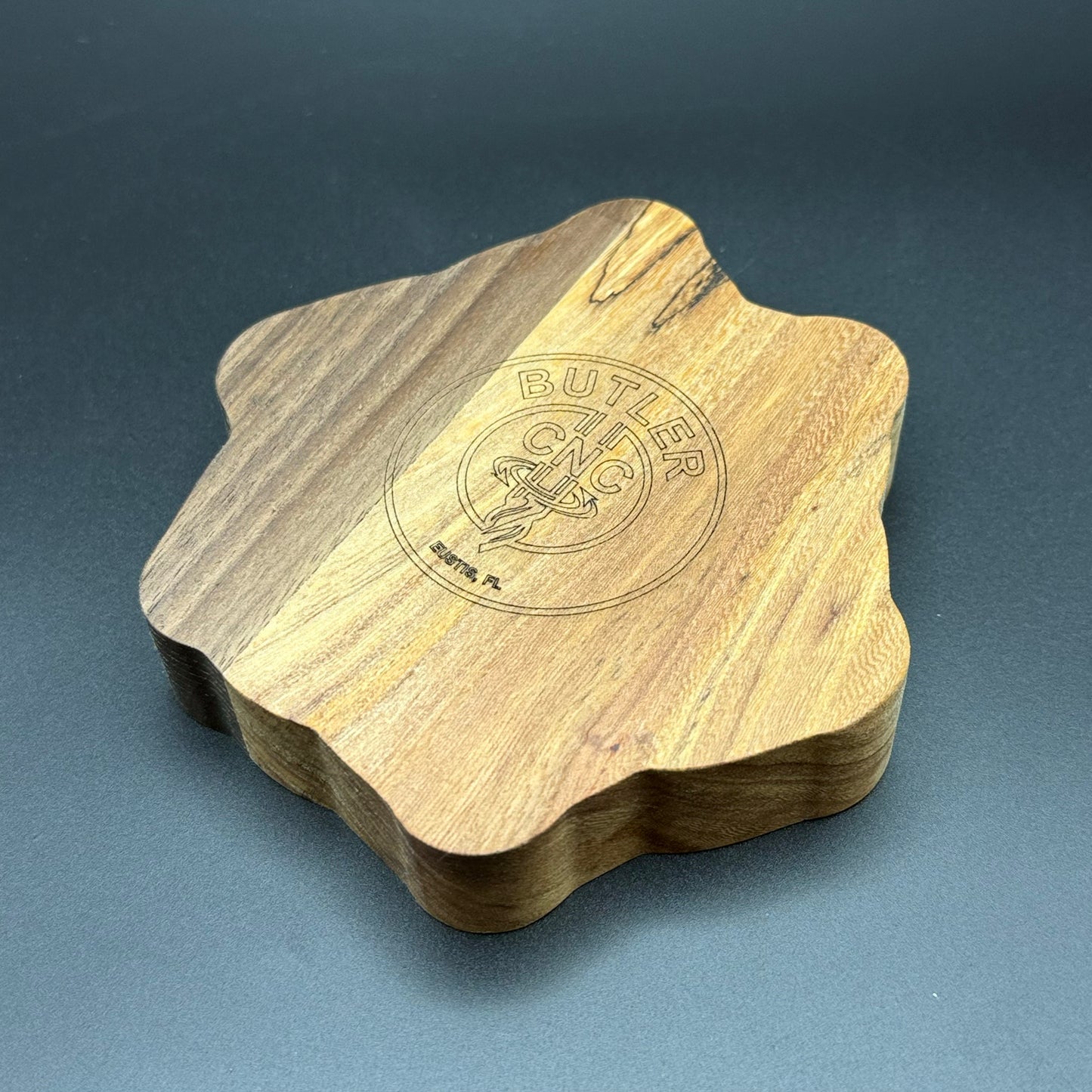 Small Walnut And Maple Flower Tray