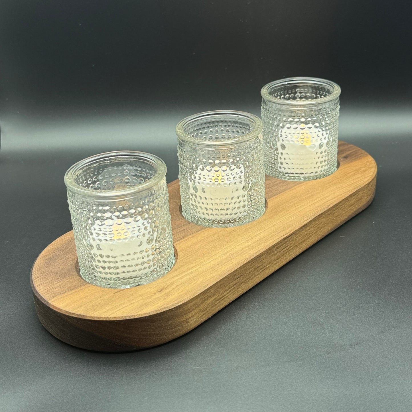 Walnut Tea Candle Holder