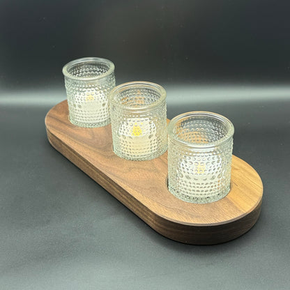 Walnut Tea Candle Holder