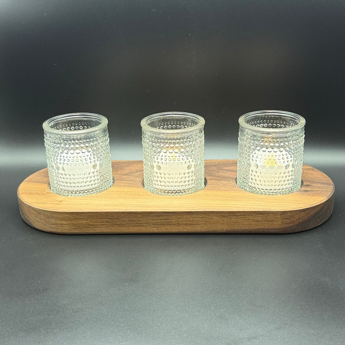 Walnut Tea Candle Holder