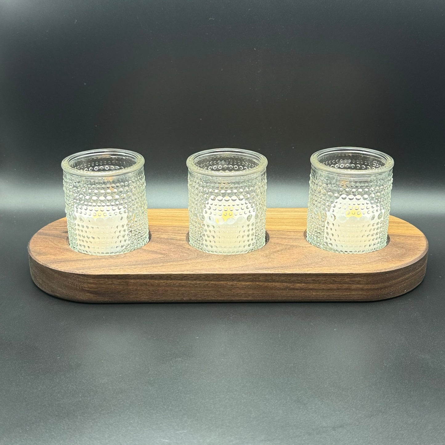 Walnut Tea Candle Holder