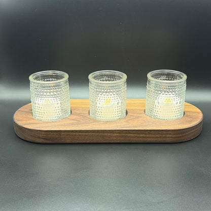 Walnut Tea Candle Holder