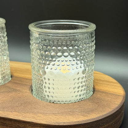 Walnut Tea Candle Holder