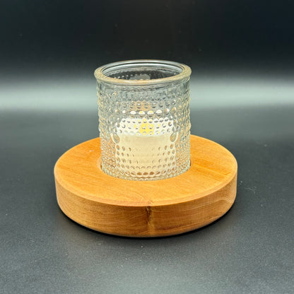 Cherry Maple Single Tea Candle Holder