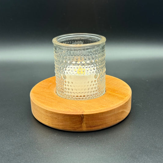 Cherry Maple Single Tea Candle Holder